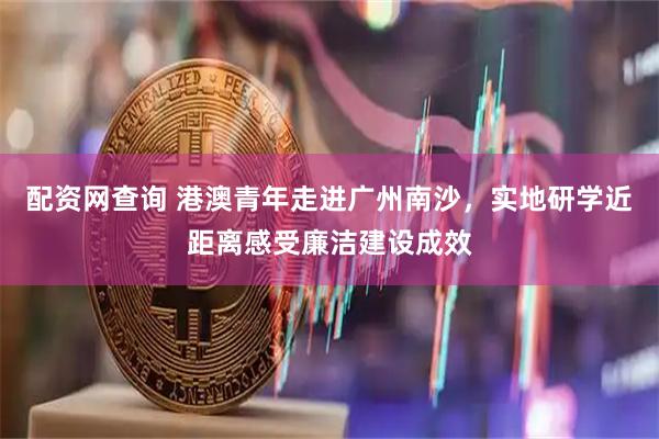 配资网查询 港澳青年走进广州南沙，实地研学近距离感受廉洁建设成效